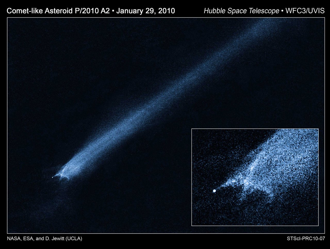 El Hubble capta posibles restos de la colisión de dos asteroides El Hubble capta posibles restos de la colisión de dos asteroides