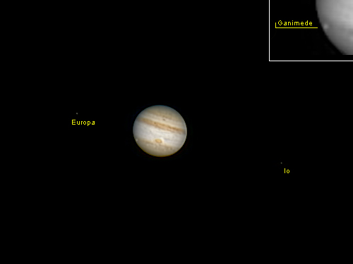 Lunas de Júpiter: Europa, Io y Ganimede en tránsito por Júpiter