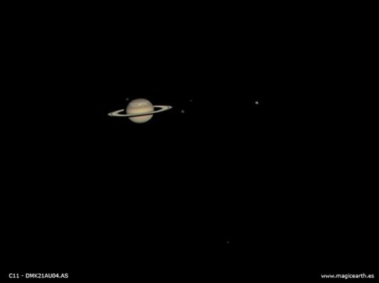 Saturno y sus satélites Saturno y sus satélites