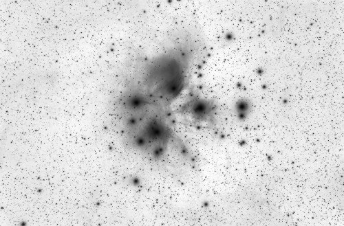 M45 - Pléyades (FS-60CB) - Luminancia invertida M45 - Pléyades (FS-60CB) - Luminancia invertida